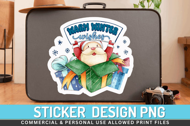 Warm winter wishes Stickers Design Sublimation Regulrcrative 