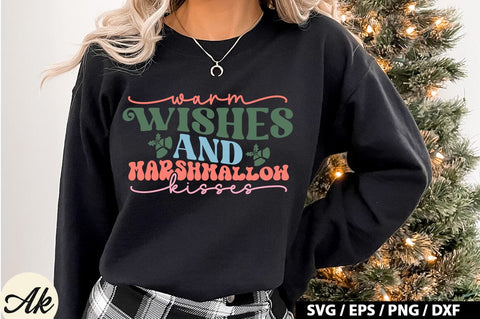 Warm wishes and marshmallow kisses Retro SVG SVG akazaddesign 
