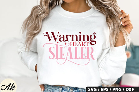 Warning heart stealer SVG Design SVG akazaddesign 