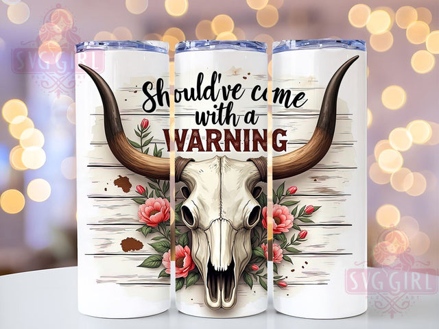 Warning Tumbler Wrap, Funny Tumbler Design, 20oz Sublimation, Humorous Drinkware, Quirky Tumbler Wrap, Unique Gift Idea, Sassy Tumbler Design Sublimation SvggirlplusArt 