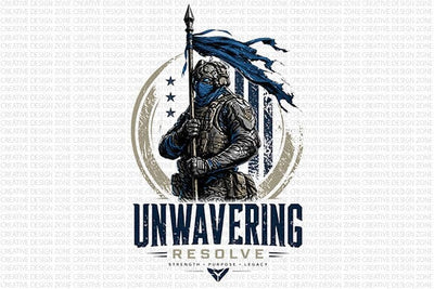Warrior Mindset PNG Unwavering Resolve Motivational POD Design SVG BillahCrafts 