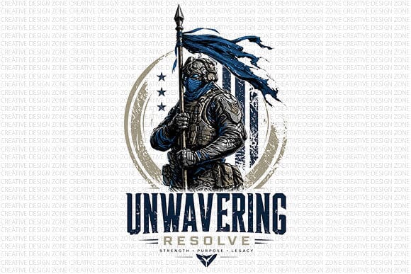 Warrior Mindset PNG Unwavering Resolve Motivational POD Design SVG BillahCrafts 
