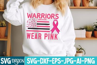 Warriors Wear Pink SVG Design,Warriors Wear Pink Sublimation Design SVG BlackCatsMedia 