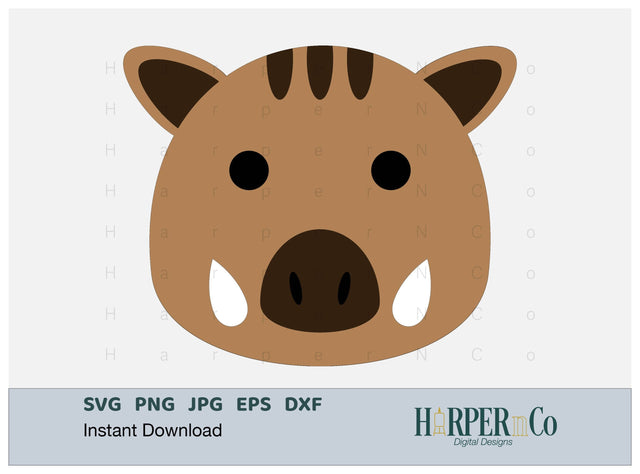 Warthog SVG PNG Cut EPS File SVG HarperNCo 