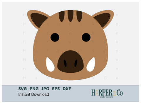 Warthog SVG PNG Cut EPS File SVG HarperNCo 