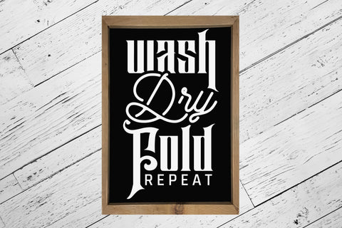 Wash Dry Fold Repeat, Laundry Room Sign SVG SVG CraftLabSVG 