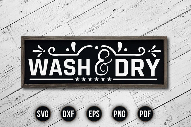 Wash & Dry, Laundry Room Sayings SVG SVG CraftLabSVG 