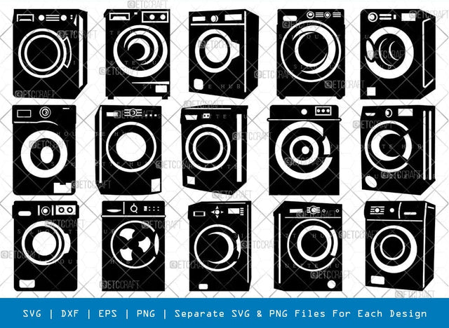 Washing Machine Svg Cricut Cut Files Png Bundle, SB01154 SVG ETC Craft 