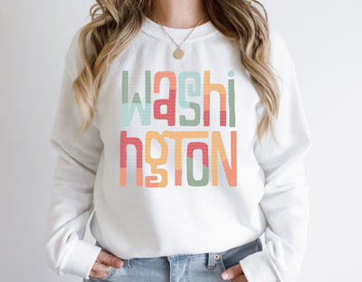 Washington Retro Typography PNG | Vintage State Name Design | Sublimation Digital Download Sublimation Print Perfect Design Shop 