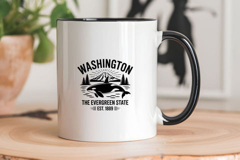 Washington The Evergreen State Est. 1889 SVG Angelina750 