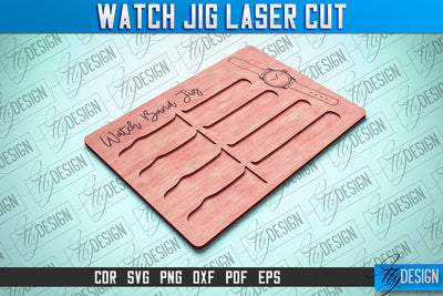 Watch Band Jig Laser Cut SVG | Teacher Gift SVG Design | School CNC Files SVG Fly Design 