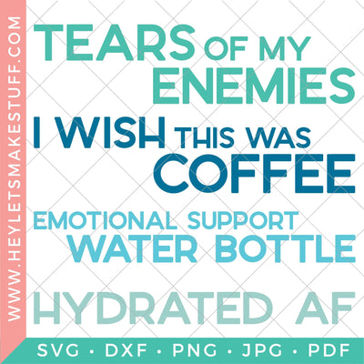 Water Bottle Bundle SVG Hey Let's Make Stuff 