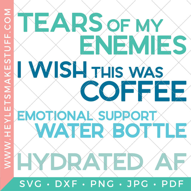 Water Bottle Bundle SVG Hey Let's Make Stuff 