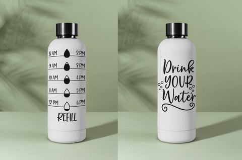 Water Bottle Tracker SVG Bundle Sublimation Cut file SVG Freeling Design House 