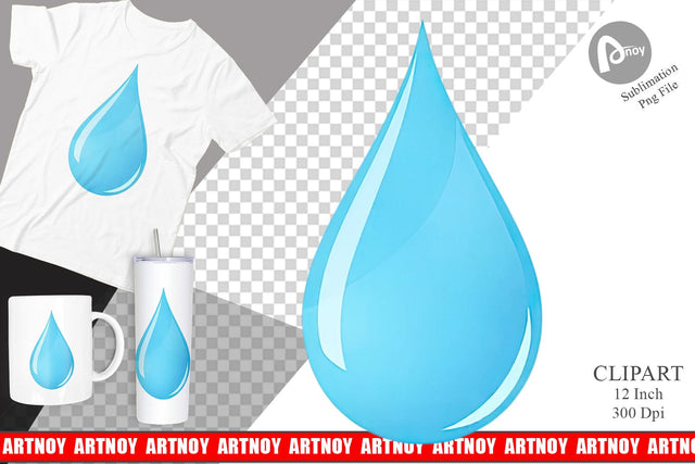 Water Drop Clipart Sublimation artnoy 