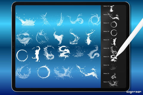Water Procreate Brushes SVG SvgOcean 