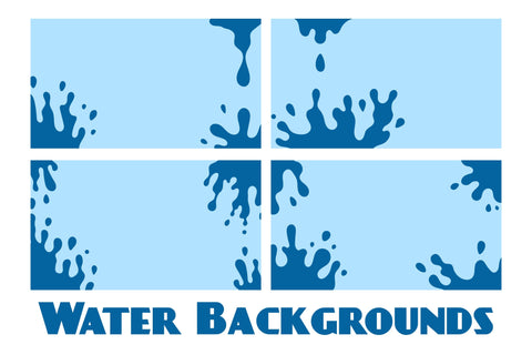 Water Splash Backgrounds Digital Pattern Rin Green 