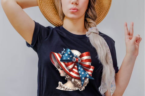 Watercolor 4th of July Coquette Bow Sublimation Clipart Bundle Sublimation SVGArt 