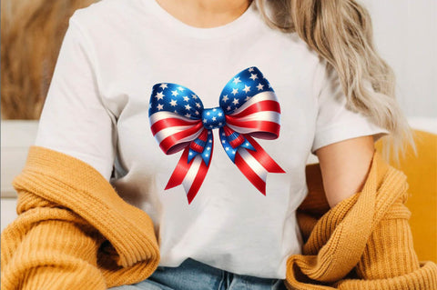 Watercolor 4th of July Coquette Bow Sublimation Clipart Bundle Sublimation SVGArt 