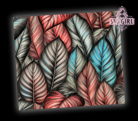 Watercolor Abstract Leaves 20oz Tumbler, Abstract Leaves Design, Sublimation Tumbler, 20oz Tumbler, Leaf Pattern, Nature Drinkware, Floral Gift Sublimation SvggirlplusArt 