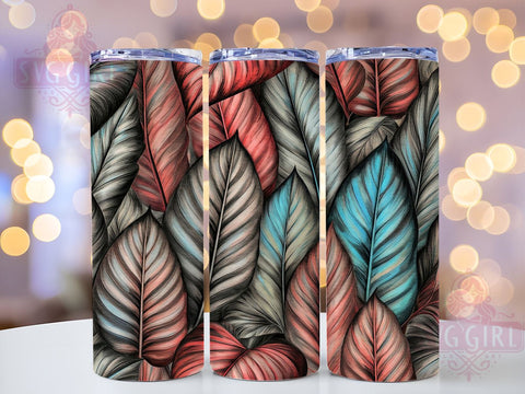 Watercolor Abstract Leaves 20oz Tumbler, Abstract Leaves Design, Sublimation Tumbler, 20oz Tumbler, Leaf Pattern, Nature Drinkware, Floral Gift Sublimation SvggirlplusArt 