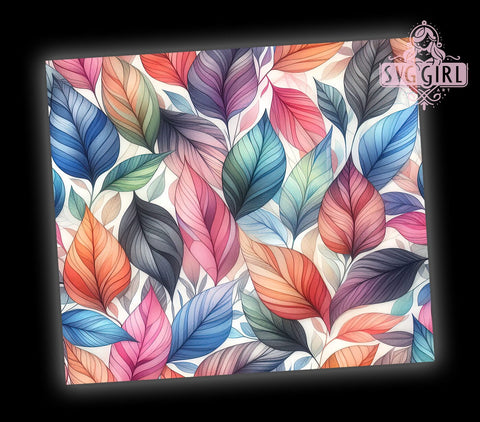 Watercolor Abstract Leaves 20oz Tumbler, Abstract Leaves Design, Sublimation Tumbler, 20oz Tumbler, Leaf Pattern, Nature Drinkware, Floral Gift Sublimation SvggirlplusArt 