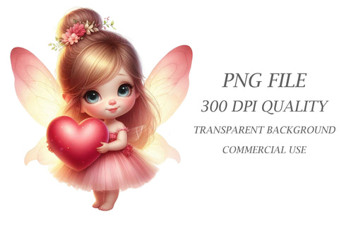 Watercolor Adorable Fairy Girls Clipart Sublimation Rupkotha 