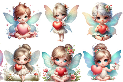 Watercolor Adorable Fairy Girls Clipart Sublimation Rupkotha 