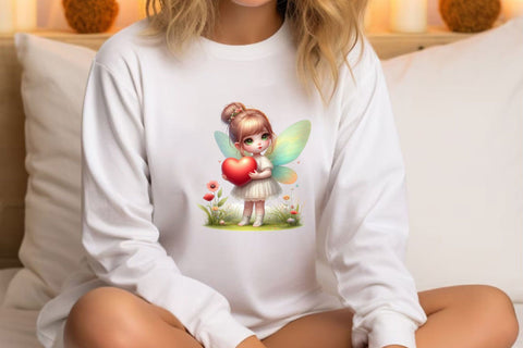 Watercolor Adorable Fairy Girls Clipart Sublimation Rupkotha 