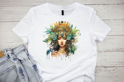 Watercolor Ancient Goddess Clipart Bundle Sublimation Designangry 