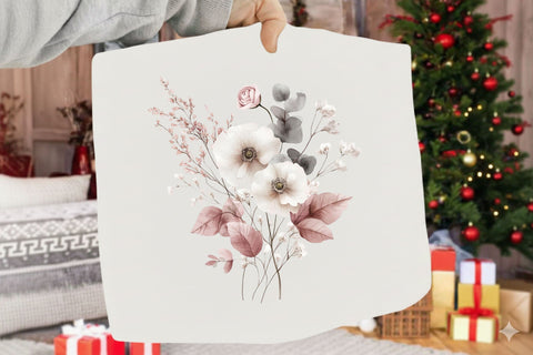 Watercolor Autumn Floral Clipart Bundle Sublimation SVGArt 