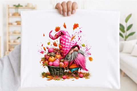 Watercolor Autumn Gnome Clipart Sublimation SVGArt 