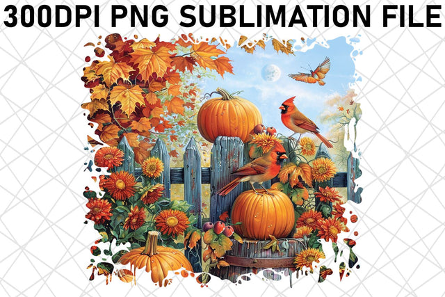 Watercolor Autumn Landscape Print Design Wrap for Mug PNG Sublimation afrosvg 