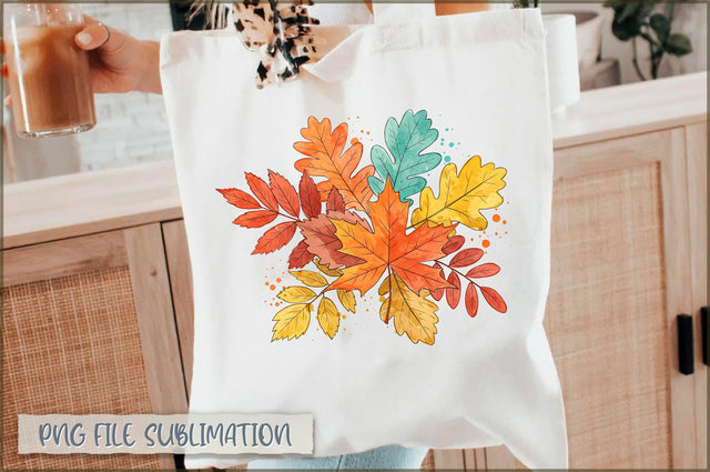 Watercolor Autumn Leaves Bag Sublimation Shetara Begum 
