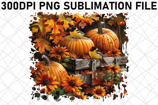 Watercolor Autumn Print Landscape Sublimation PNG Sublimation afrosvg 