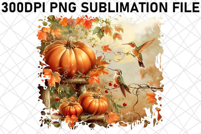 Watercolor Autumn Print Sublimation Fall Landscape PNG Sublimation afrosvg 