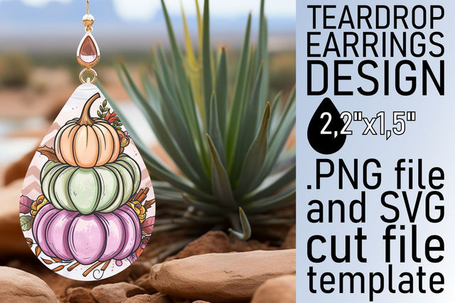 Watercolor Autumn Pumpkins Teardrop Sublimation afrosvg 