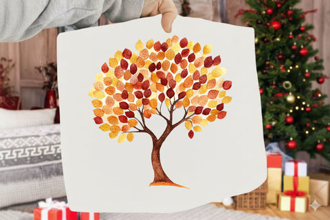 Watercolor Autumn Tree PNG Clipart Sublimation SVGArt 