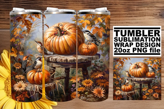 Watercolor Autumn Tumbler Wrap Sublimation for 20oz Sublimation afrosvg 