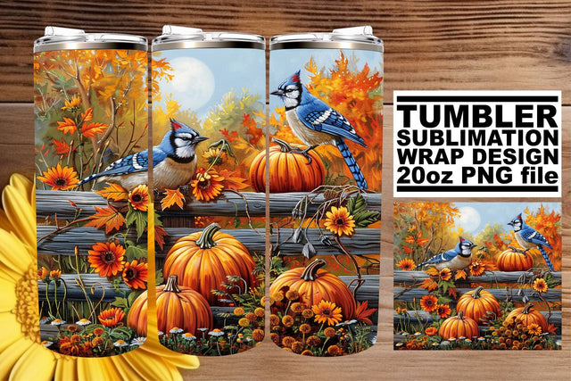 Watercolor Autumn Wrap for 20oz Tumblers - Fall Design Sublimation afrosvg 