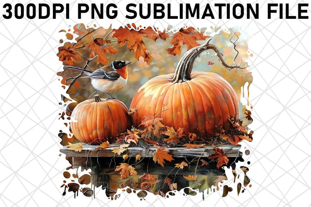 Watercolor Autumn Wrap Print for Mug Fall Design PNG Sublimation afrosvg 