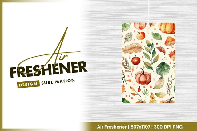 Watercolor Autumnal Pattern with Pumpkins Apples Leaves and Mushrooms on Cream Background Sublimation Regulrcrative 