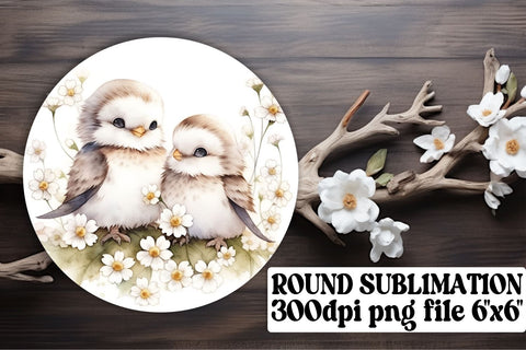 Watercolor Avian Keychain Bundle Sublimation afrosvg 