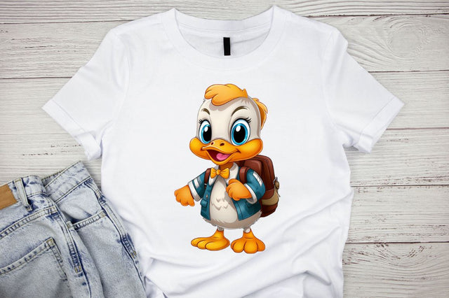 Watercolor Back to School Duck Sublimation Clipart Bundle Sublimation Designangry 