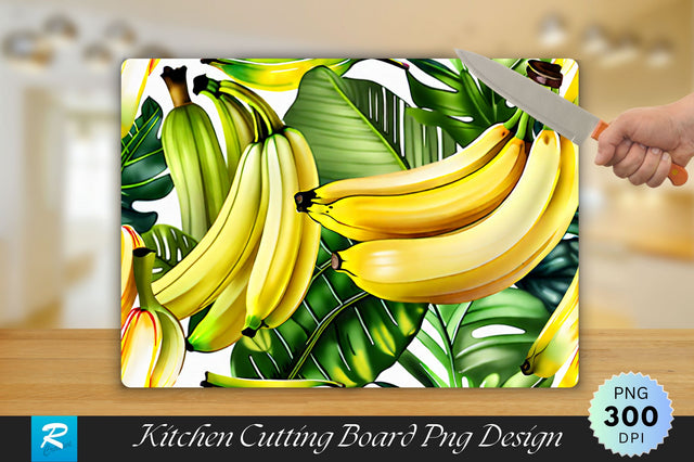 Watercolor Banana Cutting Board Sublimation Regulrcrative 