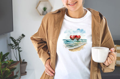 Watercolor Beach Heart Clipart Bundle Sublimation Designangry 