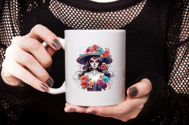 Watercolor Beautiful La Catrina Sublimation Bundle Sublimation Designangry 