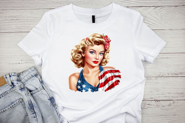 Watercolor Beautiful Pretty Pin Up Woman Clipart Bundle Sublimation Designangry 