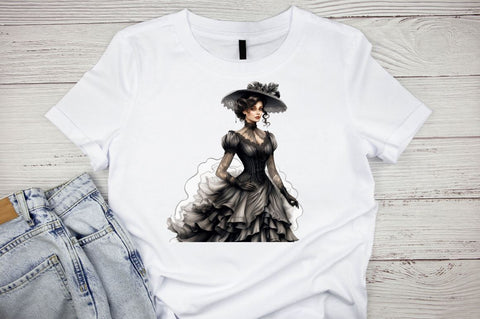 Watercolor Beautiful Victorian Lady Sublimation Bundle Sublimation Designangry 