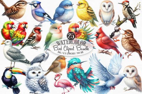 Watercolor Bird Sublimation Sublimation SVGista 